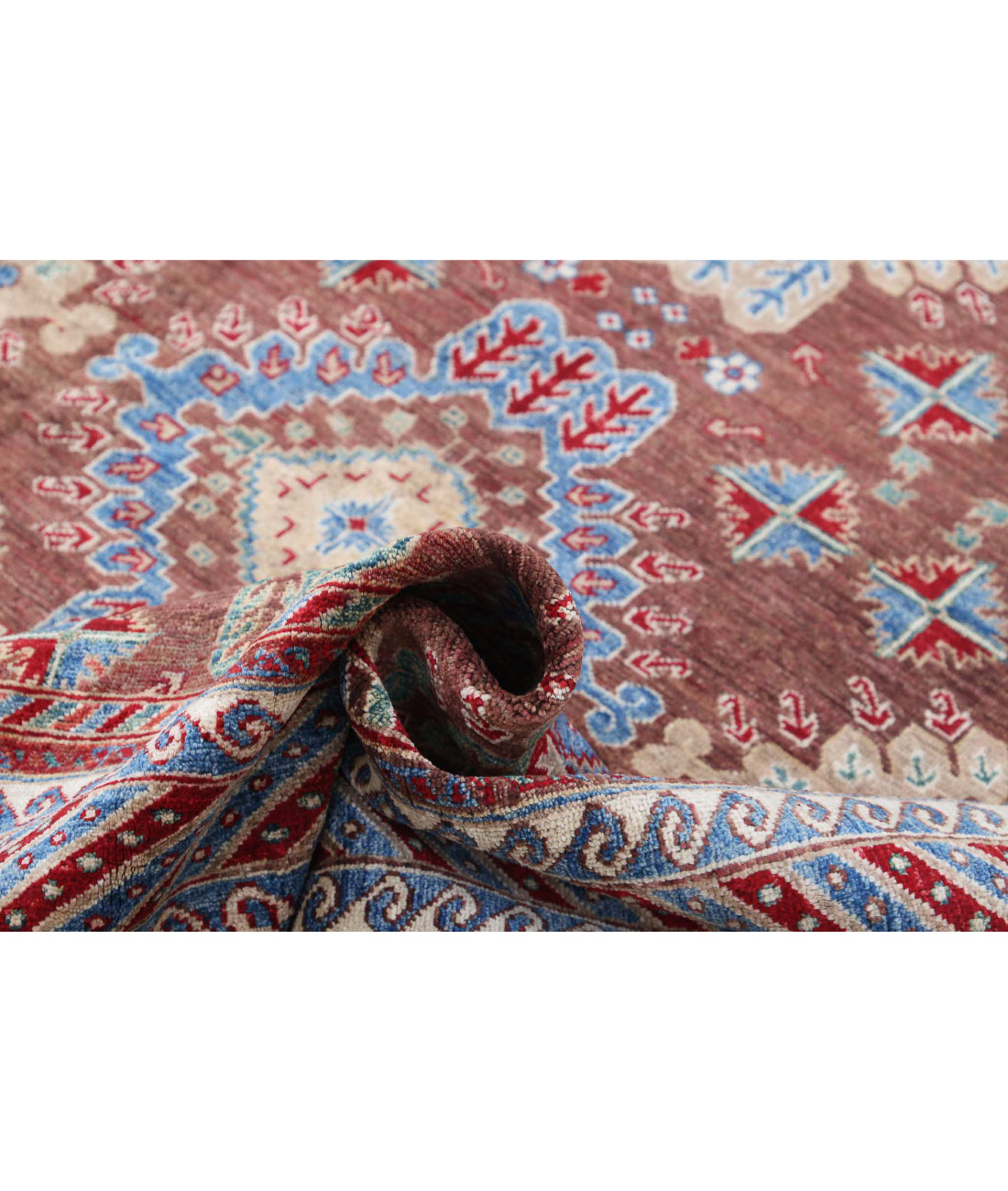 Humna 8'0'' X 9'8'' Hand-Knotted Wool Rug 8'0'' x 9'8'' (240 X 290) / Brown / Ivory