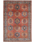 Humna 6'8'' X 9'10'' Hand-Knotted Wool Rug 6'8'' x 9'10'' (200 X 295) / Rust / N/A