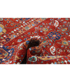 Humna 5'6'' X 7'11'' Hand-Knotted Wool Rug 5'6'' x 7'11'' (165 X 238) / Red / Blue