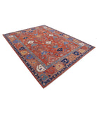 Humna 8'0'' X 10'0'' Hand-Knotted Wool Rug 8'0'' x 10'0'' (240 X 300) / Rust / Blue