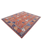 Humna 8'0'' X 10'0'' Hand-Knotted Wool Rug 8'0'' x 10'0'' (240 X 300) / Rust / Blue
