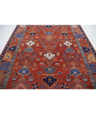 Humna 8'0'' X 10'0'' Hand-Knotted Wool Rug 8'0'' x 10'0'' (240 X 300) / Rust / Blue