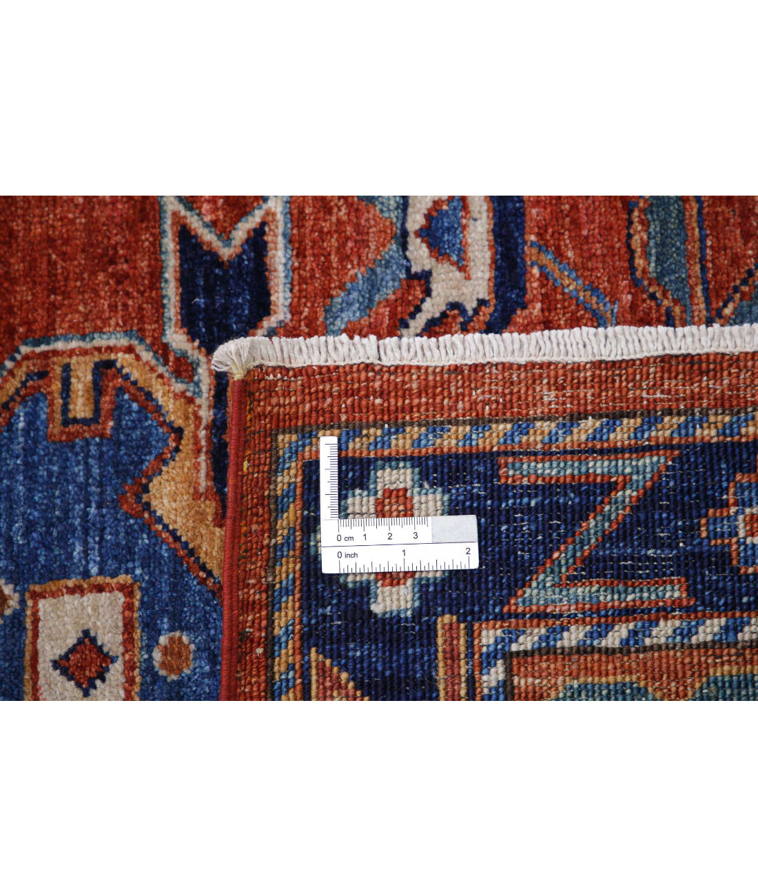 Humna 8'0'' X 10'0'' Hand-Knotted Wool Rug 8'0'' x 10'0'' (240 X 300) / Rust / Blue