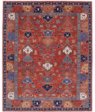 Humna 8'0'' X 10'0'' Hand-Knotted Wool Rug 8'0'' x 10'0'' (240 X 300) / Rust / Blue