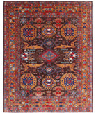 Humna 8'5'' X 10'6'' Hand-Knotted Wool Rug 8'5'' x 10'6'' (253 X 315) / Brown / Gold