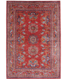 Humna 5'11'' X 8'10'' Hand-Knotted Wool Rug 5'11'' x 8'10'' (178 X 265) / Red / N/A