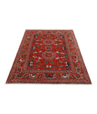 Humna 4'1'' X 5'10'' Hand-Knotted Wool Rug 4'1'' x 5'10'' (123 X 175) / Red / N/A