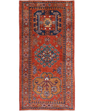 Humna 2'8'' X 5'9'' Hand-Knotted Wool Rug 2'8'' x 5'9'' (80 X 173) / Rust / Gold