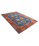 Humna 6'6'' X 10'0'' Hand-Knotted Wool Rug 6'6'' x 10'0'' (195 X 300) / Blue / Red