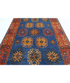 Humna 6'6'' X 10'0'' Hand-Knotted Wool Rug 6'6'' x 10'0'' (195 X 300) / Blue / Red