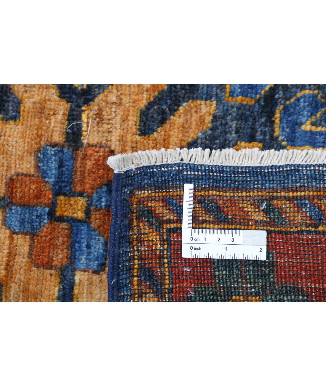 Humna 6'6'' X 10'0'' Hand-Knotted Wool Rug 6'6'' x 10'0'' (195 X 300) / Blue / Red