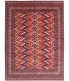 Humna 10'0'' X 13'8'' Hand-Knotted Wool Rug 10'0'' x 13'8'' (300 X 410) / Multi / Red