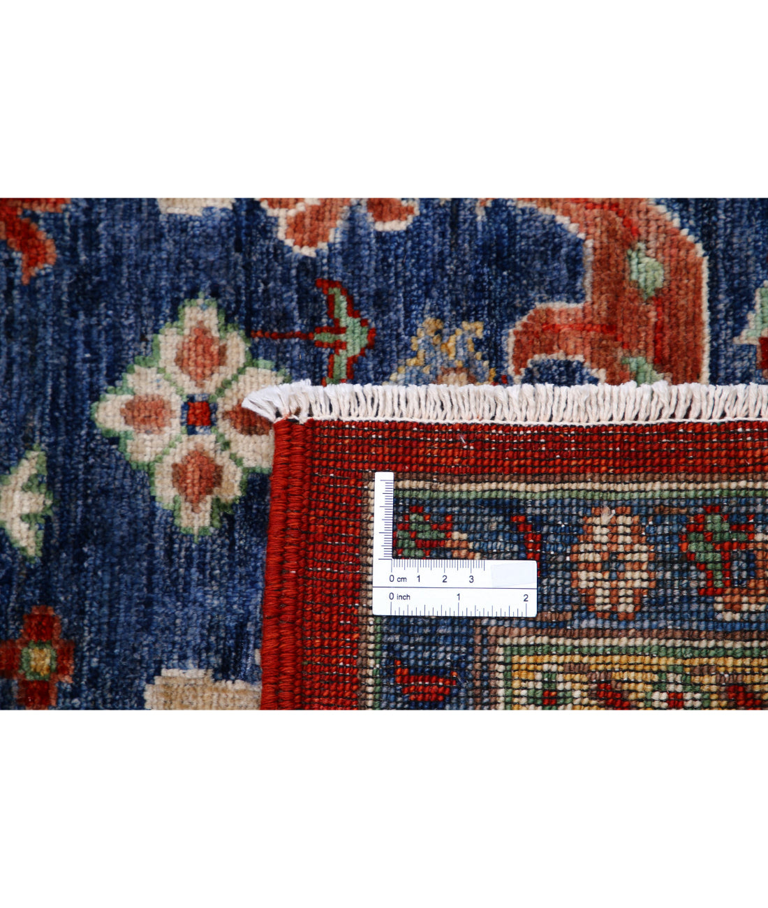 Heriz 9'0'' X 11'8'' Hand-Knotted Wool Rug 9'0'' x 11'8'' (270 X 350) / Red / Blue