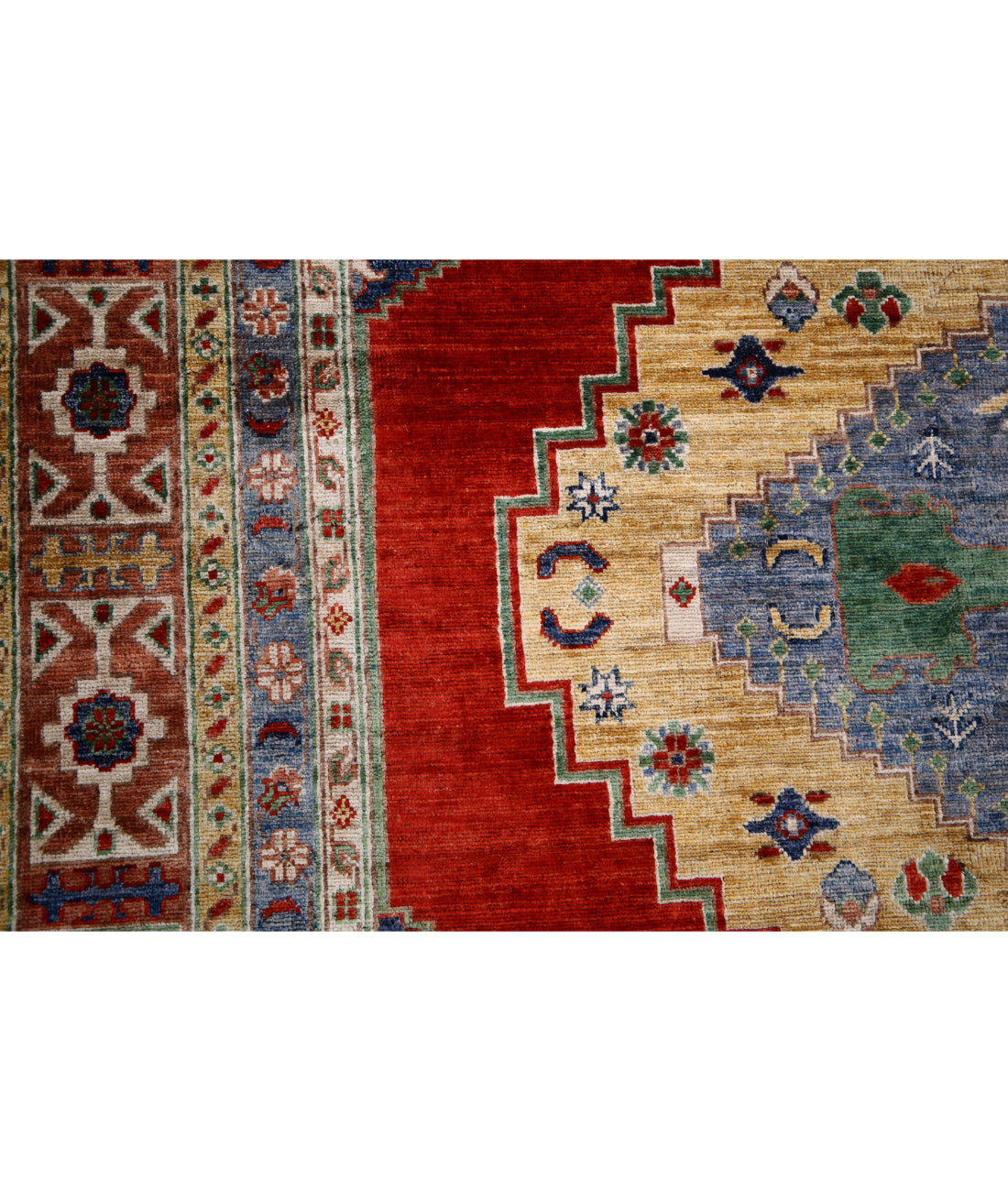 Heriz 9'0'' X 11'8'' Hand-Knotted Wool Rug 9'0'' x 11'8'' (270 X 350) / Red / Blue