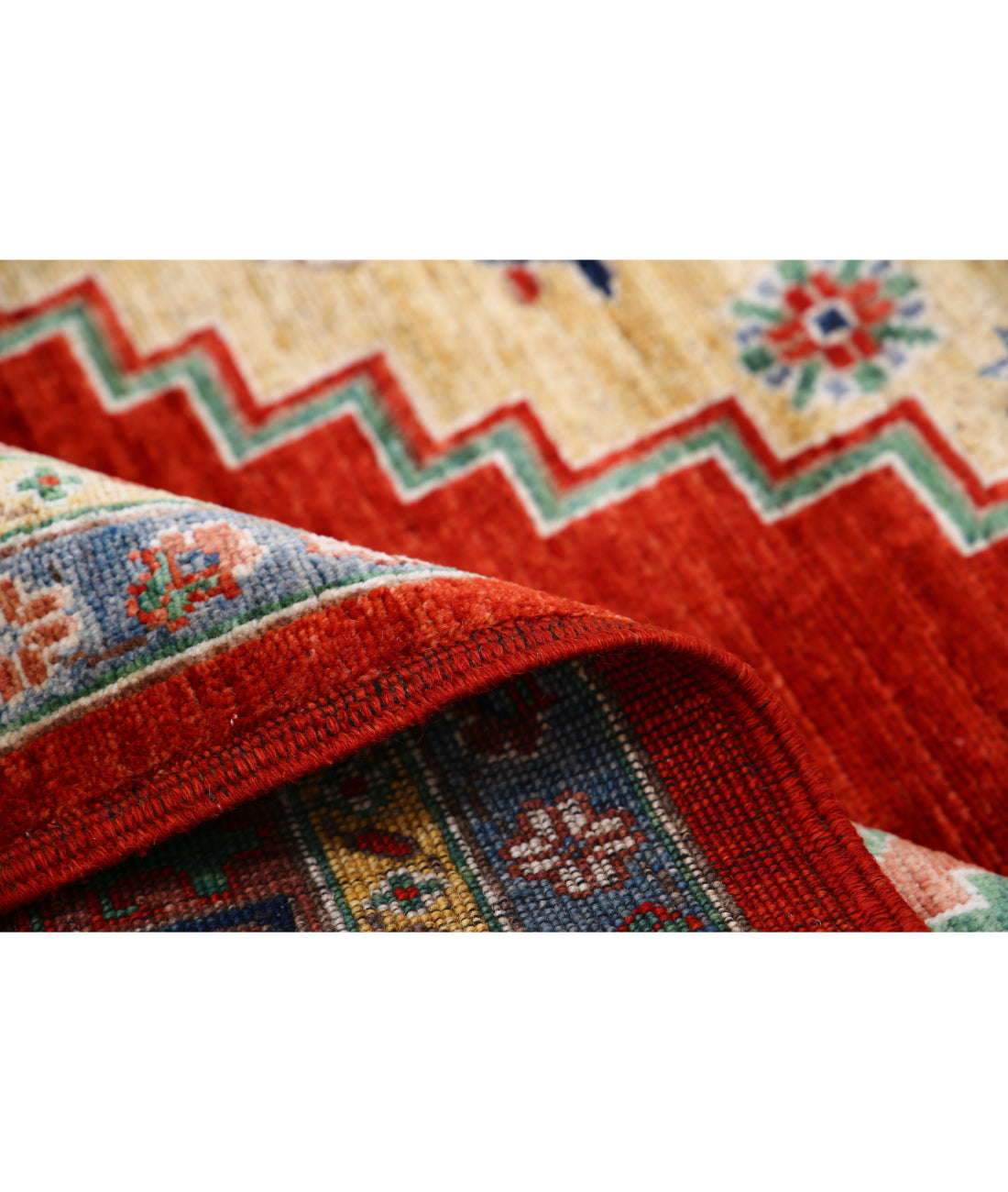 Heriz 9'0'' X 11'8'' Hand-Knotted Wool Rug 9'0'' x 11'8'' (270 X 350) / Red / Blue