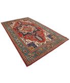 Heriz 6'7'' X 10'6'' Hand-Knotted Wool Rug 6'7'' x 10'6'' (198 X 315) / Red / N/A
