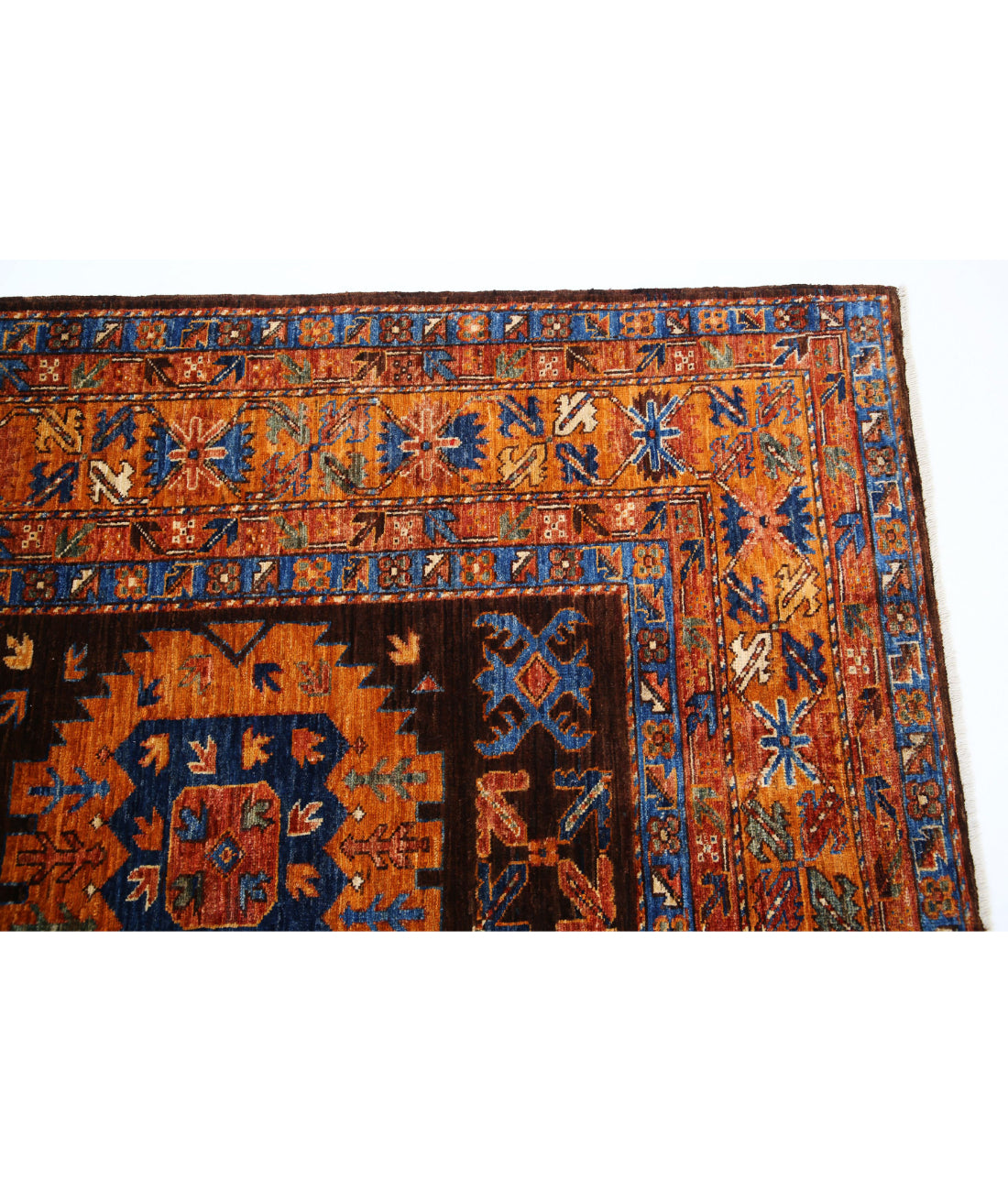 Humna 9'2'' X 11'7'' Hand-Knotted Wool Rug 9'2'' x 11'7'' (275 X 348) / Gold / Brown