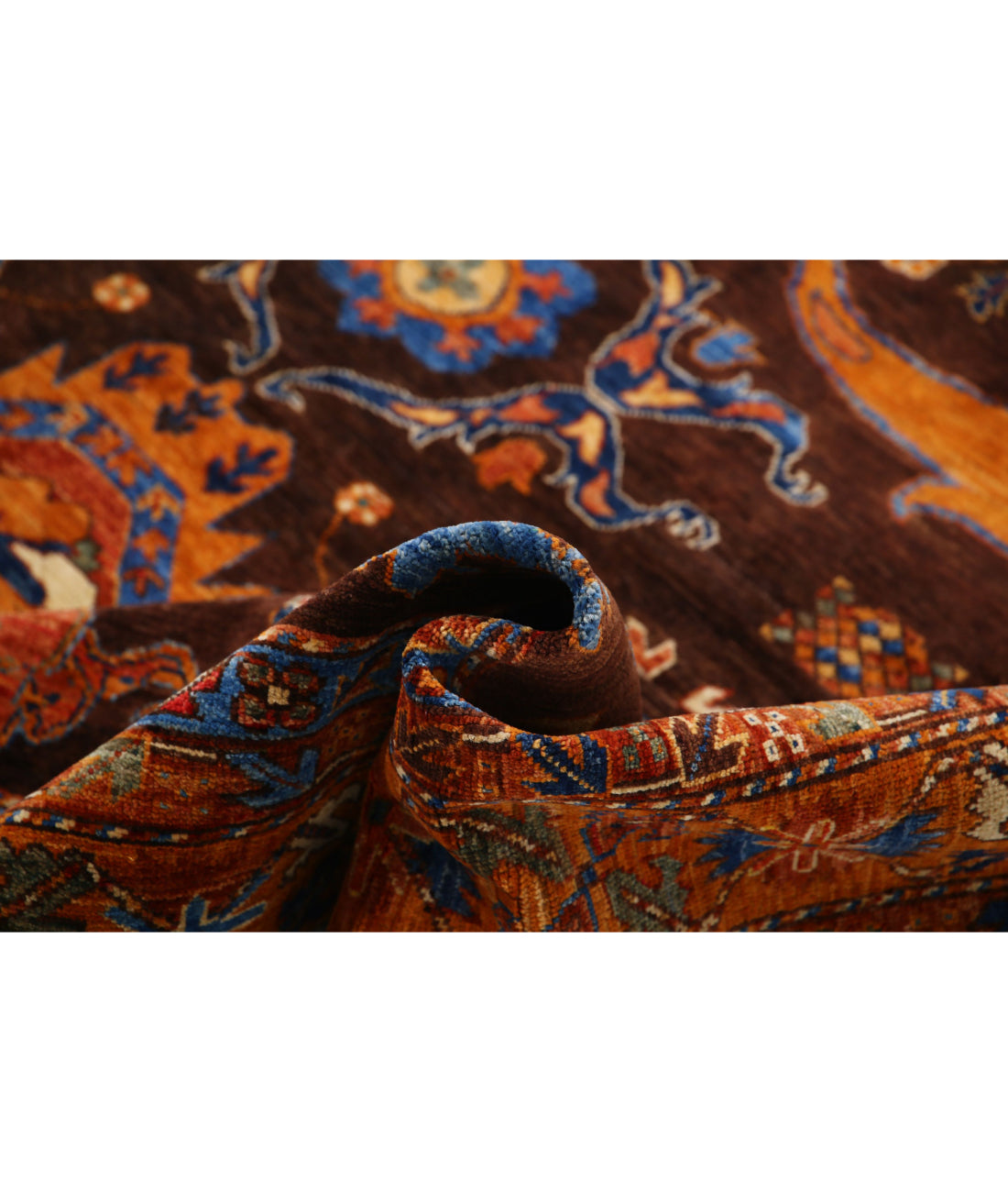 Humna 9'2'' X 11'7'' Hand-Knotted Wool Rug 9'2'' x 11'7'' (275 X 348) / Gold / Brown