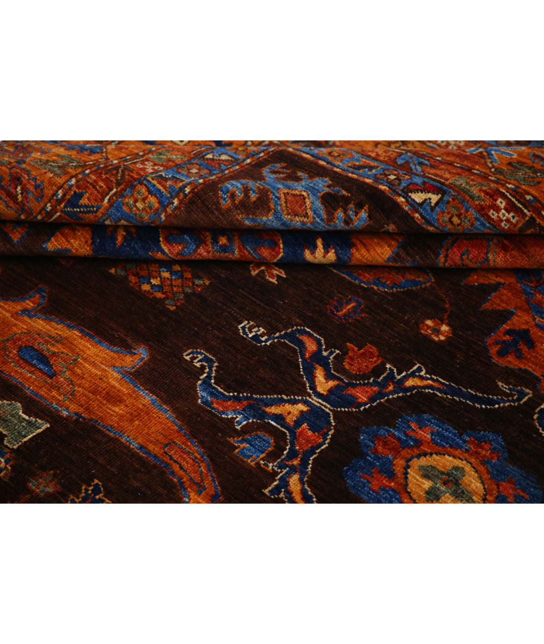 Humna 9'2'' X 11'7'' Hand-Knotted Wool Rug 9'2'' x 11'7'' (275 X 348) / Gold / Brown