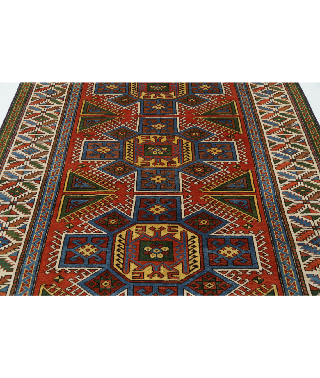 Kars 6' 4" X 8' 6" Hand-Knotted Wool Rug 6' 4" X 8' 6" (193 X 259) / Rust / Ivory