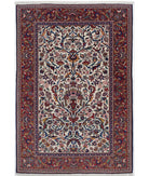 Kashan 4'8'' X 6'9'' Hand-Knotted Wool Rug 4'8'' x 6'9'' (140 X 203) / Ivory / Red