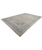 Kashan 11'10'' X 17'3'' Hand-Knotted Wool Rug 11'10'' x 17'3'' (355 X 518) / Red / Blue