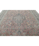 Kashan 11'10'' X 17'3'' Hand-Knotted Wool Rug 11'10'' x 17'3'' (355 X 518) / Red / Blue