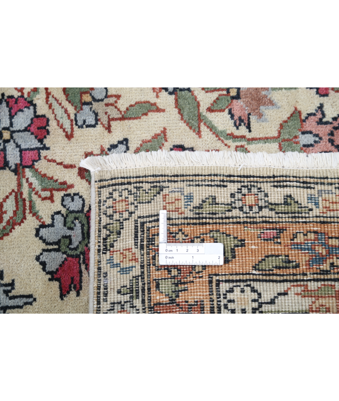 Kayseri 9' 1" X 13' 1" Hand-Knotted Wool Rug 9' 1" X 13' 1" (277 X 399) / Ivory / Grey