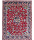 Kerman 9'10'' X 13'8'' Hand-Knotted Wool Rug 9'10'' x 13'8'' (295 X 410) / Red / Blue