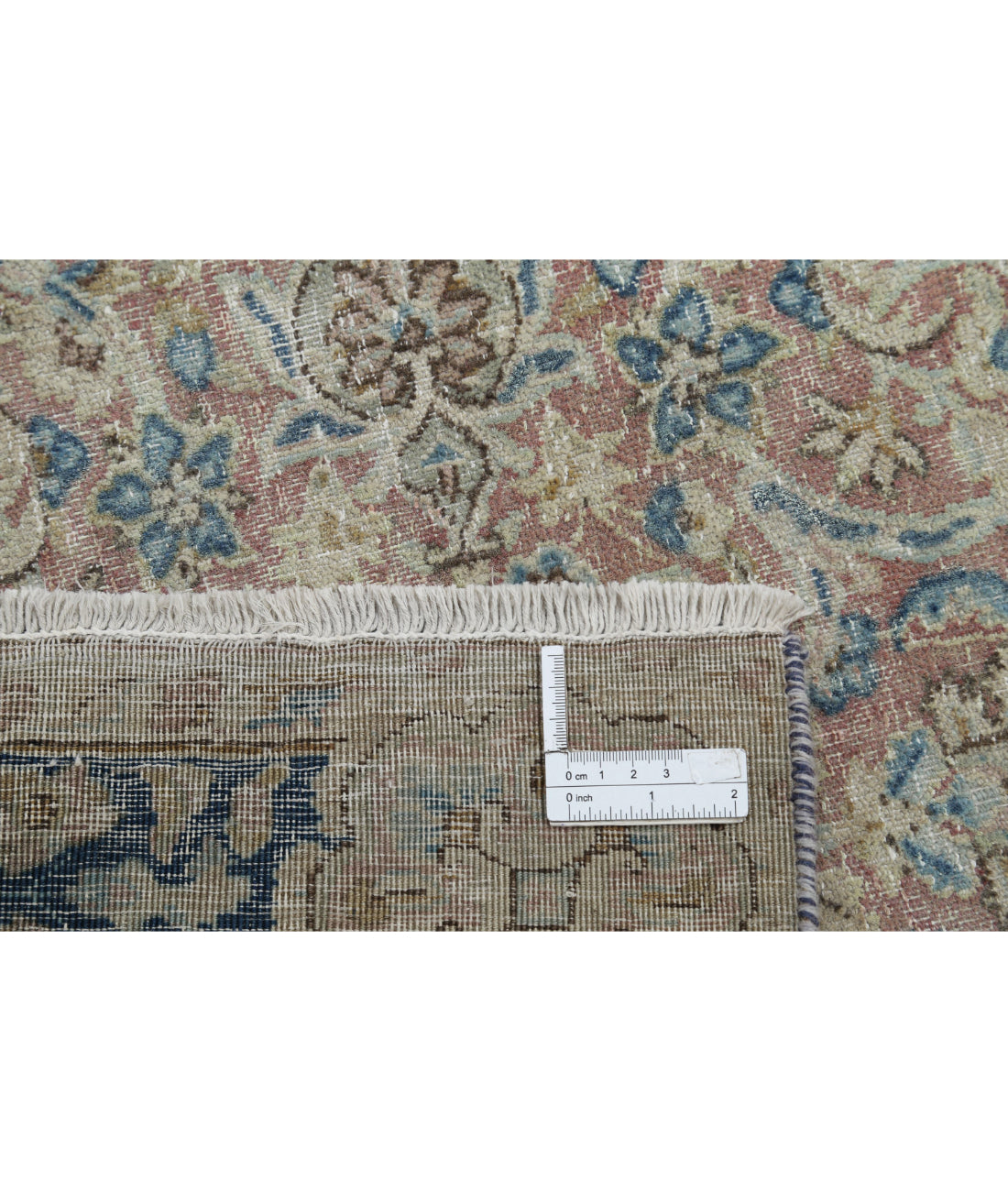 Kerman 3'8'' X 9'6'' Hand-Knotted Wool Rug 3'8'' x 9'6'' (110 X 285) / Pink / Blue