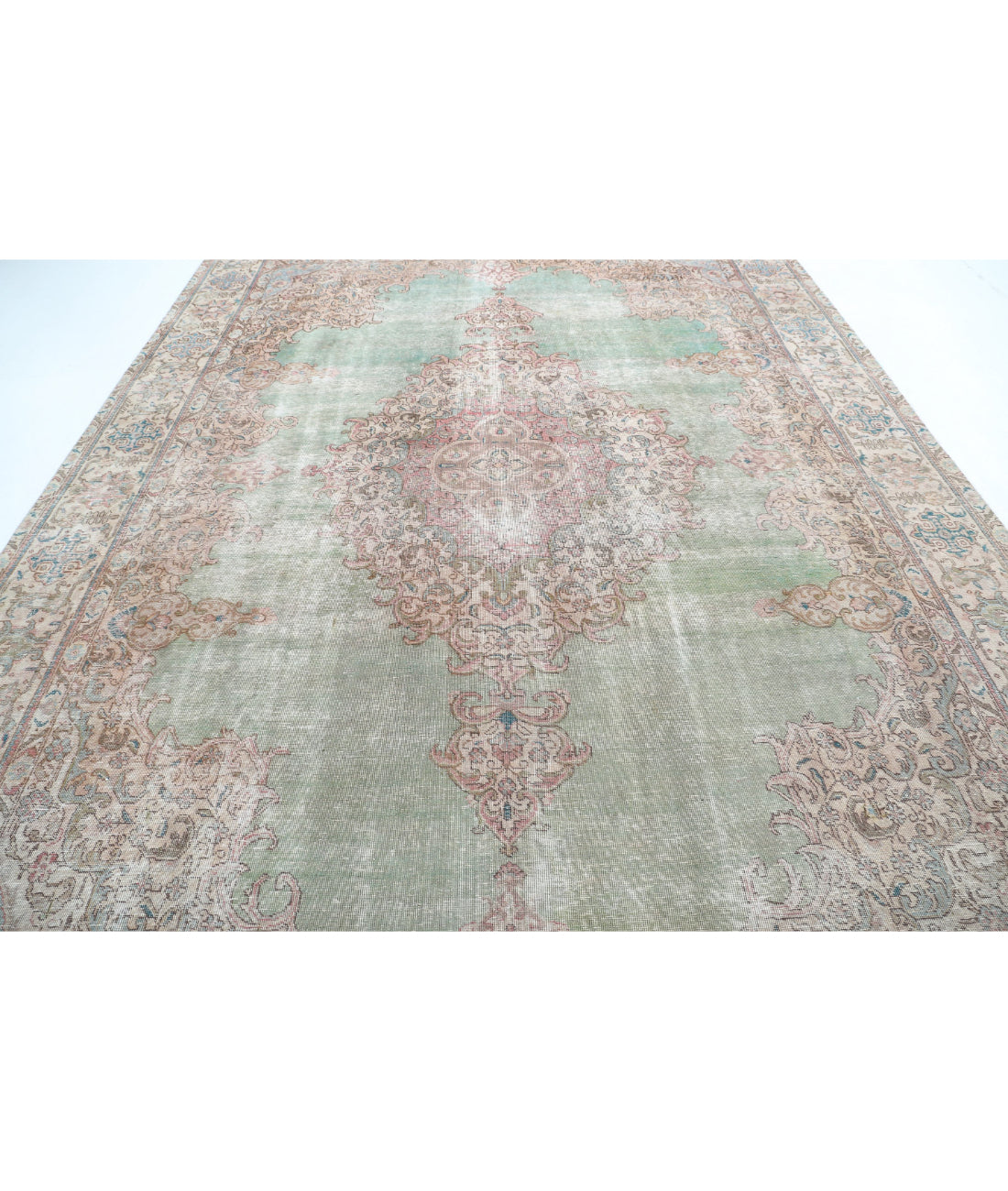 Vintage 9'7'' X 13'1'' Hand-Knotted Wool Rug 9'7'' x 13'1'' (288 X 393) / Grey / Beige