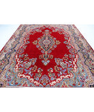 Kerman 9'6'' X 13'2'' Hand-Knotted Wool Rug 9'6'' x 13'2'' (285 X 395) / Red / Blue