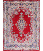 Kerman 9'6'' X 13'2'' Hand-Knotted Wool Rug 9'6'' x 13'2'' (285 X 395) / Red / Blue