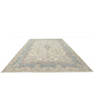 Kerman 10'8'' X 16'9'' Hand-Knotted Wool Rug 10'8'' x 16'9'' (320 X 503) / Ivory / Blue