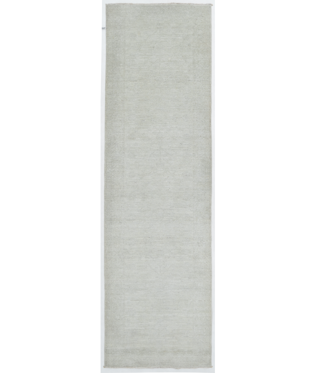 Hand Knotted Khotan Wool Rug 2' 11" X 10' 0" 2' 11" X 10' 0" (89 X 305) / Ivory / Grey
