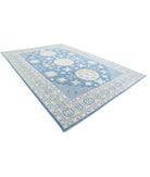 Khotan 9'8'' X 14'1'' Hand-Knotted Wool Rug 9'8'' x 14'1'' (290 X 423) / Blue / Ivory