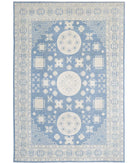 Khotan 9'8'' X 14'1'' Hand-Knotted Wool Rug 9'8'' x 14'1'' (290 X 423) / Blue / Ivory