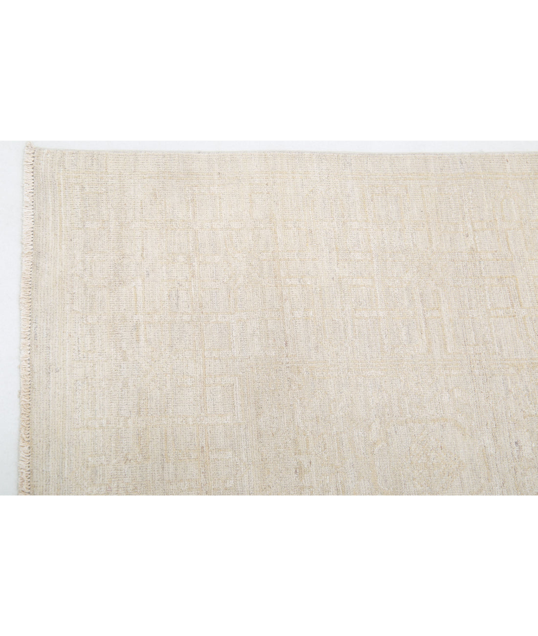 Khotan 8'0'' X 9'9'' Hand-Knotted Wool Rug 8'0'' x 9'9'' (240 X 293) / Ivory / Grey