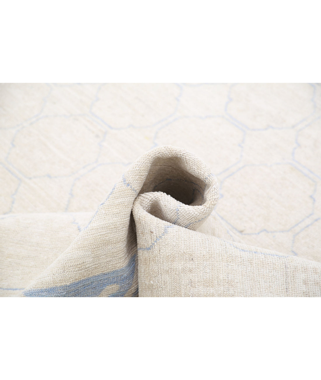 Khotan 8'5'' X 11'5'' Hand-Knotted Wool Rug 8'5'' x 11'5'' (253 X 343) / Ivory / Blue
