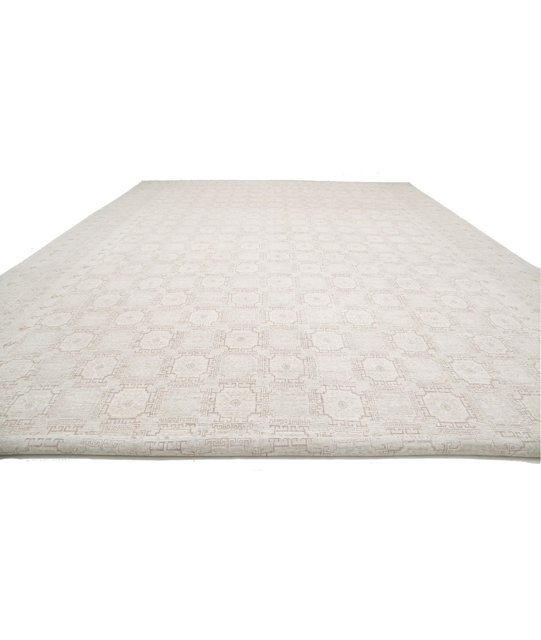 Khotan 17'0'' X 23'11'' Hand-Knotted Wool Rug 17'0'' x 23'11'' (510 X 718) / Ivory / Taupe