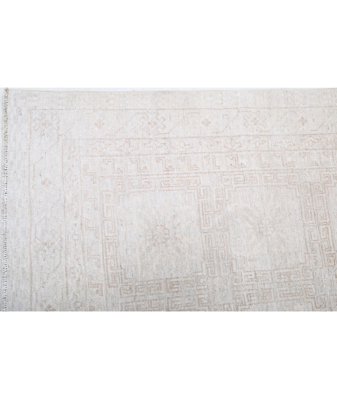 Khotan 3'10'' X 11'10'' Hand-Knotted Wool Rug 3'10'' x 11'10'' (115 X 355) / Ivory / Taupe