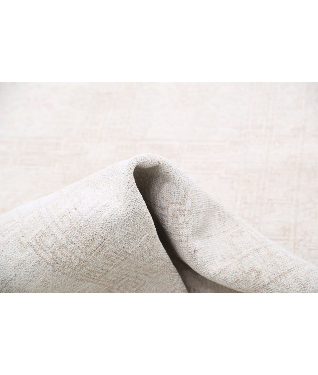 Khotan 3'10'' X 11'10'' Hand-Knotted Wool Rug 3'10'' x 11'10'' (115 X 355) / Ivory / Taupe
