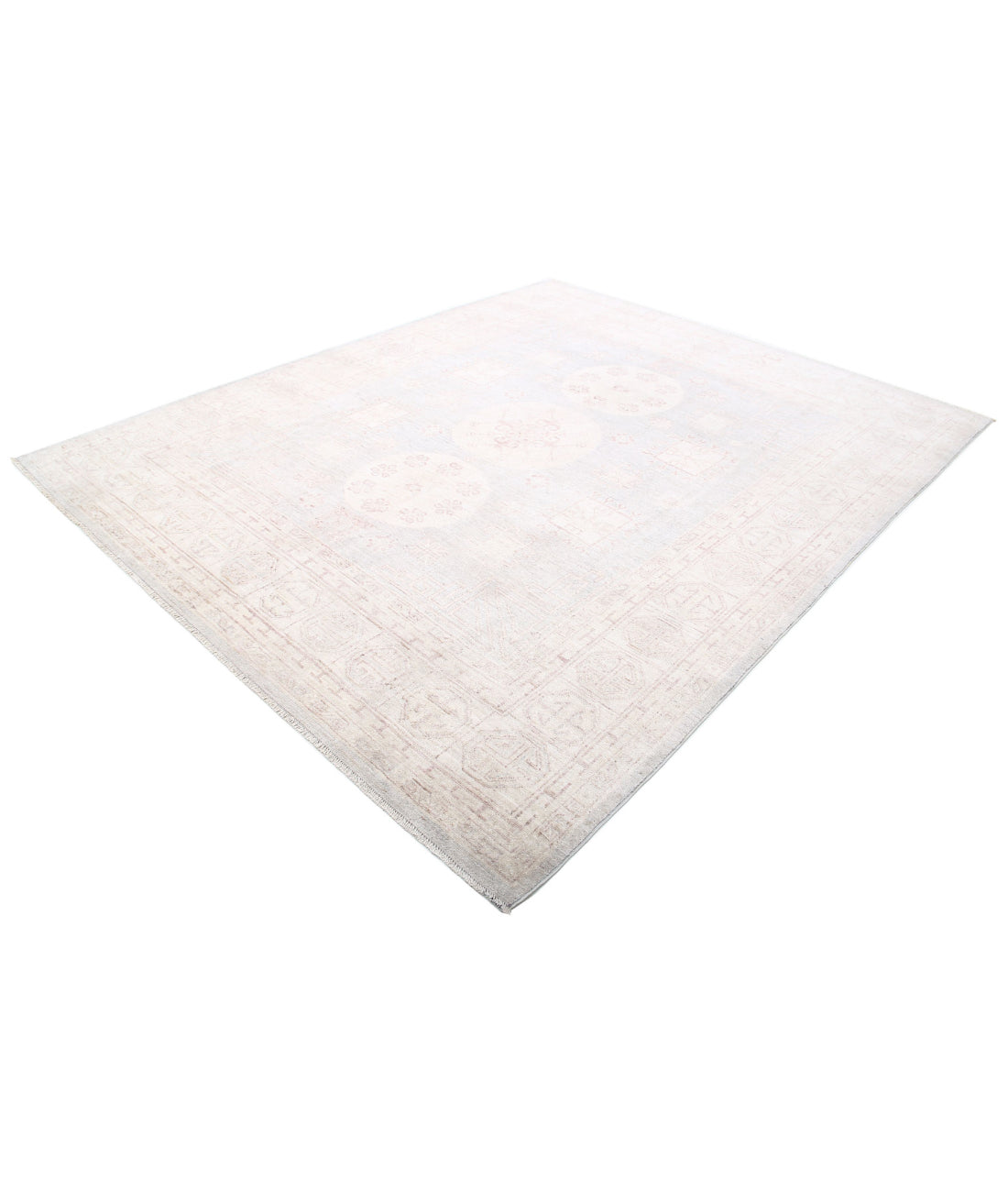 Khotan 8'1'' X 9'10'' Hand-Knotted Wool Rug 8'1'' x 9'10'' (243 X 295) / Grey / Ivory