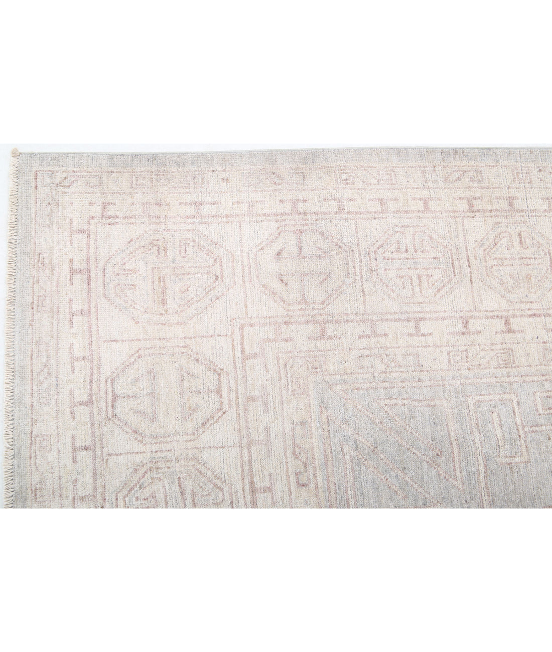 Khotan 8'1'' X 9'10'' Hand-Knotted Wool Rug 8'1'' x 9'10'' (243 X 295) / Grey / Ivory