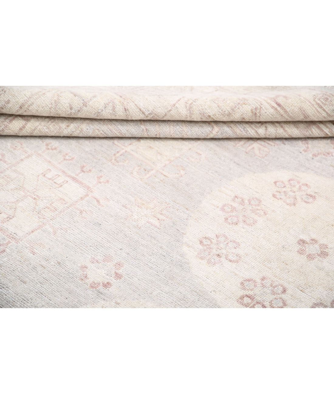 Khotan 8'1'' X 9'10'' Hand-Knotted Wool Rug 8'1'' x 9'10'' (243 X 295) / Grey / Ivory