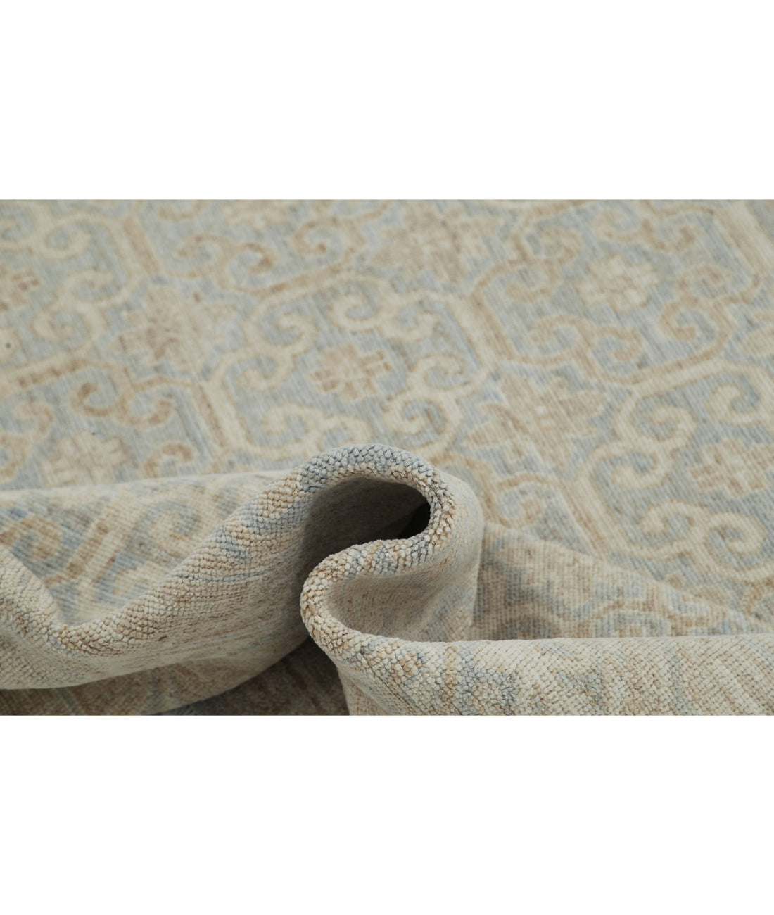 Khotan 8'7'' X 12'5'' Hand-Knotted Wool Rug 8'7'' x 12'5'' (258 X 373) / Grey / Ivory
