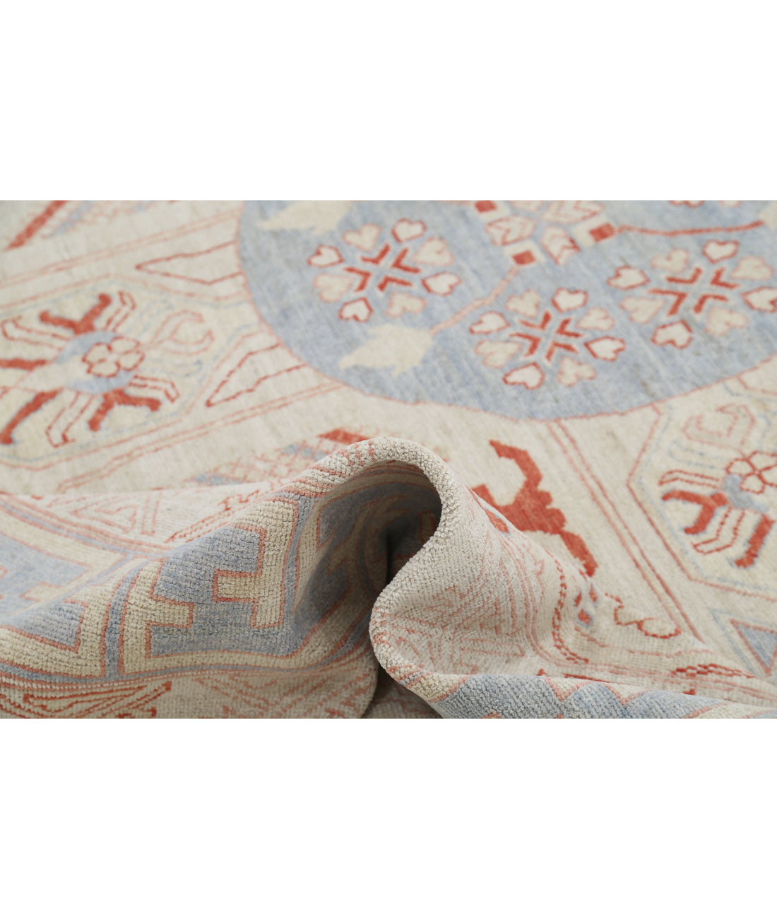 Khotan 9'9'' X 13'10'' Hand-Knotted Wool Rug 9'9'' x 13'10'' (293 X 415) / Ivory / Blue