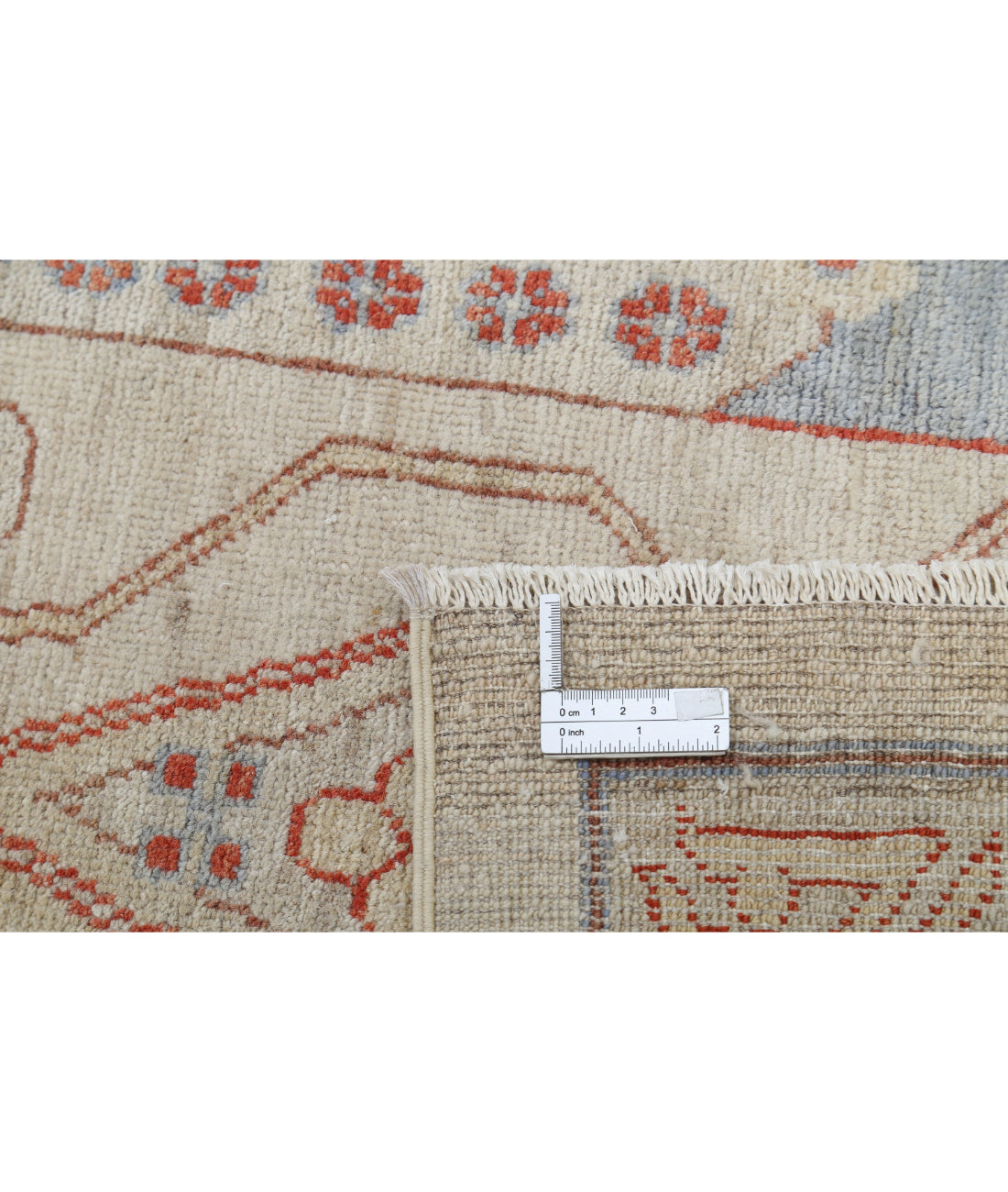 Khotan 9'9'' X 13'10'' Hand-Knotted Wool Rug 9'9'' x 13'10'' (293 X 415) / Ivory / Blue