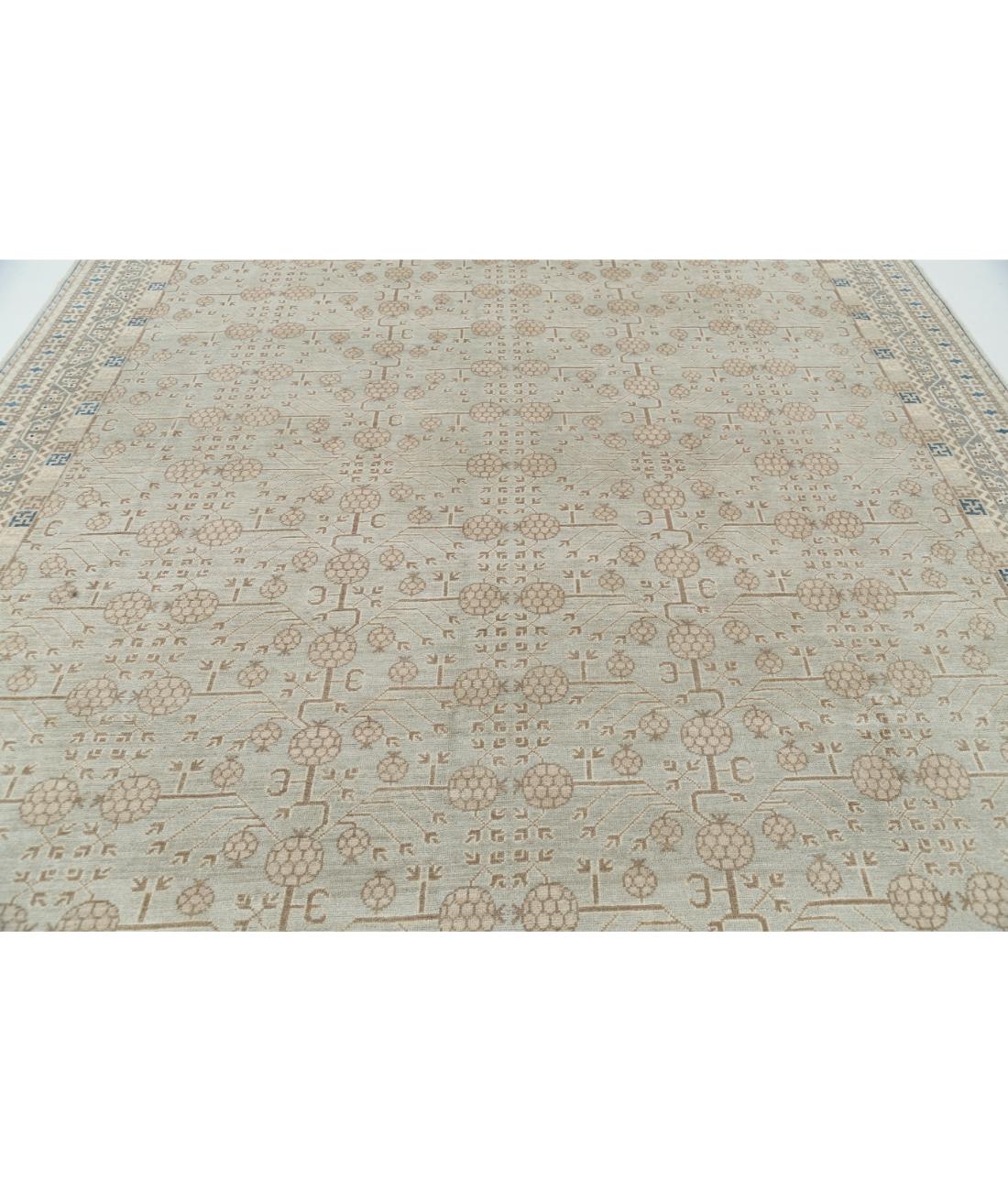 Khotan 9' 5" X 11' 11" Hand-Knotted Wool Rug 9' 5" X 11' 11" (287 X 363) / Grey / Taupe
