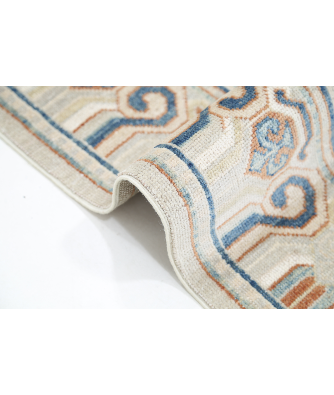 Khotan 9' 1" X 12' 7" Hand-Knotted Wool Rug 9' 1" X 12' 7" (277 X 384) / Grey / Blue